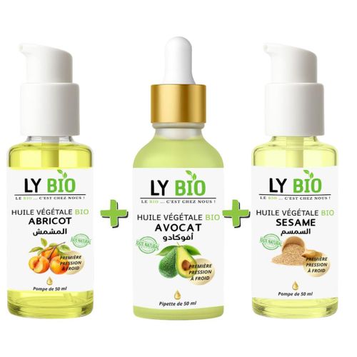 product_image_name-LY BIO-PACK HUILE ABRICOT 50ML - POMPE + HUILE AVOCAT 50ml - PIPETTE + HUILE SESAME 50ml - POMPE-1