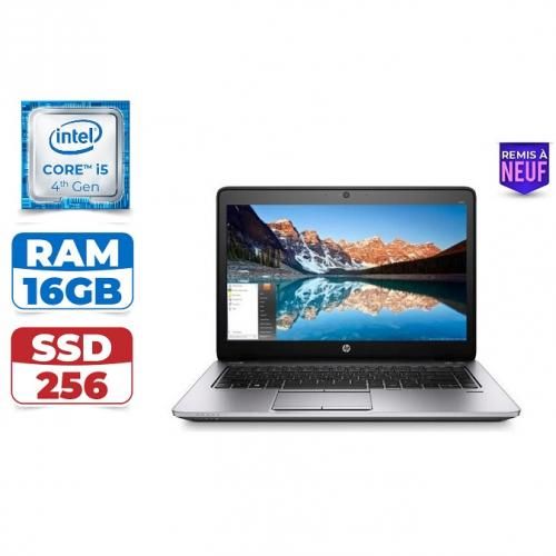 Hp PC PORTABLE ELITEBOOK 840 G1 CORE I5 RAM 16GO 240 GO SSD - Remis à neuf  - à prix pas cher