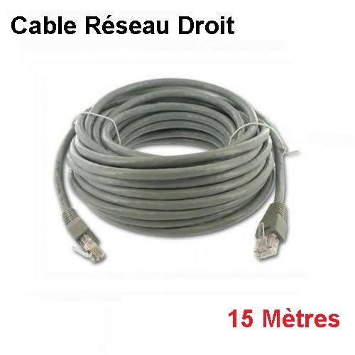 Generic Rallonge Câble Réseau 15 mètres // Ethernet Network Lan