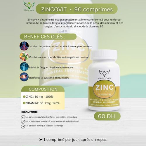product_image_name-Health Power-PACK = PROPOLIS ( VITAPLUS ) 60 Comprimés 250 mg + Zinc 90 Comprimés + VITAMINE C 90 Comprimés-3