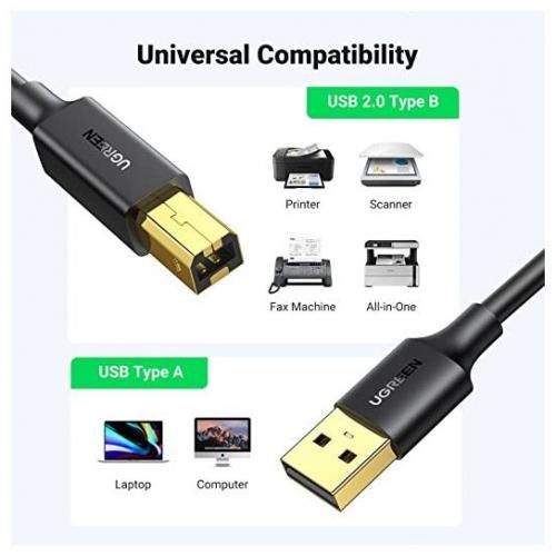 Ugreen Câble imprimante USB 2.0 - Neuf - Longueur 1.5 m Noir à prix pas  cher