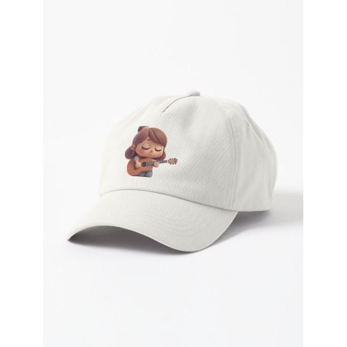 product_image_name-Generic-casquette personnalisée Métiers et professions : Musicienne casquette blanc unique-1