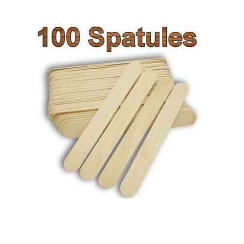 Spatule avec manche de bois pour épilation à la cire (DE QUALITÉ)