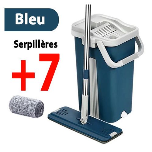 Generic Pack de vadrouille à nettoyage avec serpillière en microfibre et  support mural polyvalent à prix pas cher