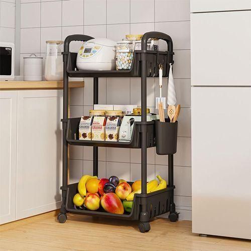 product_image_name-Generic-Étagère de rangement 5 niveaux avec roulettes réglables, support cuisine pour fruits et légumes, étagère modulable pour cuisine et maison-1