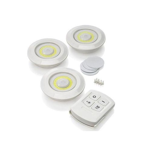 product_image_name-Generic-Kit de 3 Spots Ampoules Lampes Light LED sans fil avec télécommande de contrôle Éclairage ajustable-4
