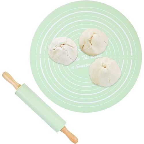 product_image_name-Generic-Rouleau à Pâtisserie en Silicone AlimentaireTapis Antidérapant avec Mesures – Antiadhésif & Facile à Nettoye-1