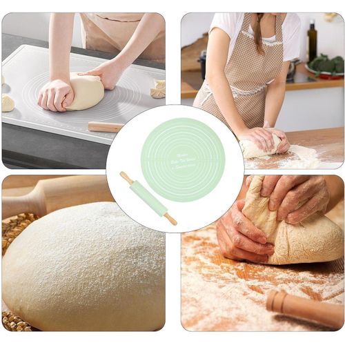 product_image_name-Generic-Rouleau à Pâtisserie en Silicone AlimentaireTapis Antidérapant avec Mesures – Antiadhésif & Facile à Nettoye-5