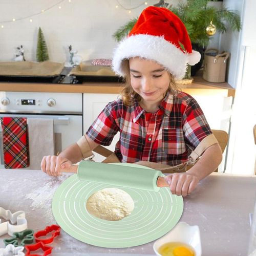 product_image_name-Generic-Rouleau à Pâtisserie en Silicone AlimentaireTapis Antidérapant avec Mesures – Antiadhésif & Facile à Nettoye-6