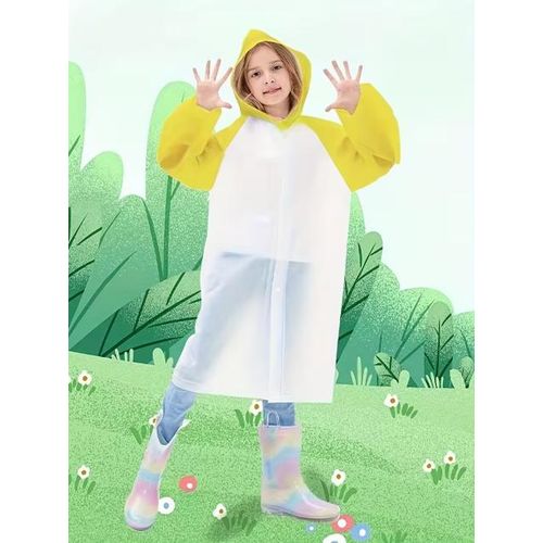 product_image_name-Generic-manteau de pluie coloré pour enfants Transparent ,réutilisable Imperméable en EVA , épais unisexe ,  pour l'école et les voyages   -2