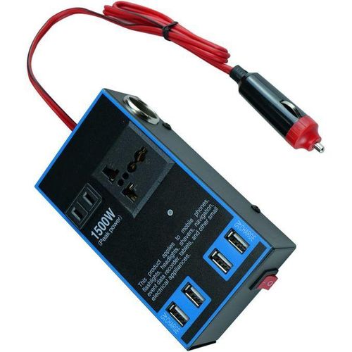 product_image_name-Generic-محول سيارة أسود وأزرق 1500 وات – 4 منافذ USB ومقبس عالمي-8