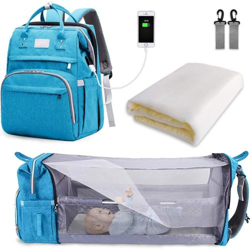Generic Sac a langer multifonctionnel Grand sac a couches 3 en 1 pour bebe sac a dos a langer avec couffin lit bebe de voyage a prix pas cher Jumia Maroc