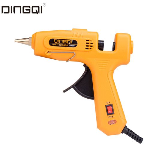 DINGQI Pistolet à Colle Thermofusible 60 Watt + 2 bâtons de colle // boîtier  isolé à prix pas cher