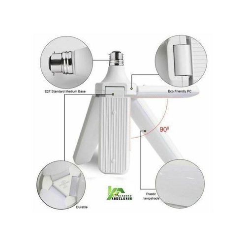 product_image_name-Generic-Lame de ventilateur pliable LED Ampoule 36W 220V E27 Lampe d'éclairage à économie d'énergie lumineuse pour le jardin du couloir intérieur extérieur-3