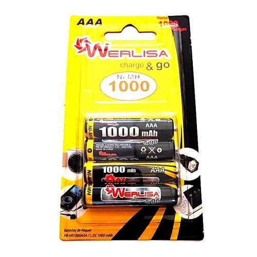 4 piles rechargeables ni-mh aaa1000 mAh au meilleur prix