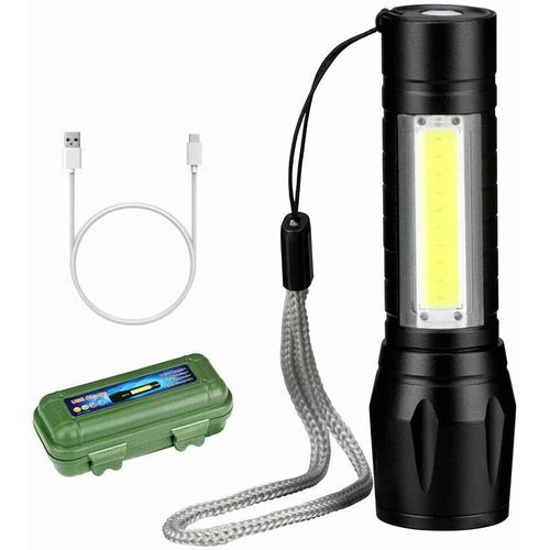 Generic Mini Lampe Torche LED de poche rechargeable USB, Lumière