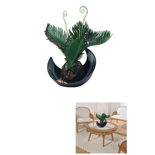 product_image_name-Generic-نبتة صناعية. نخيل الساغو الياباني مع وعاء زخرفي هندسي فريد.-1