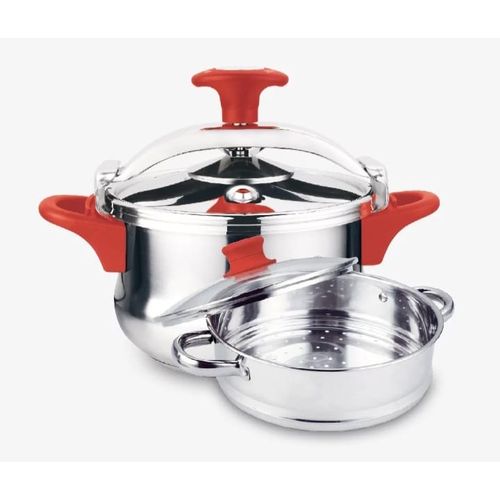 Rohs cocotte minute,casserole,couscoussier multifonction 3EN1 18/10 INOX ,4L  à prix pas cher