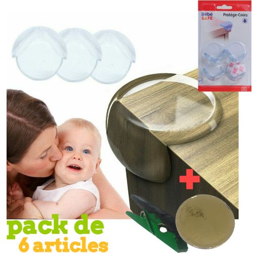 Baby Safe Pack de : 4 Protège-coins de table en silicone Avec