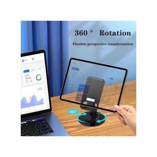 product_image_name-Generic-Support de téléphone de bureau ajustable – En alliage d'aluminium, pliable et rotation à 360°.-2