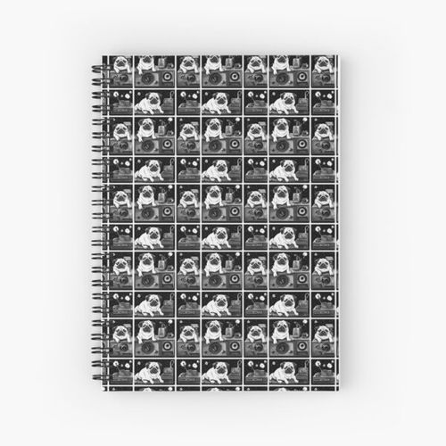 Generic DJ Pug Spiral Notebook Bloc note
