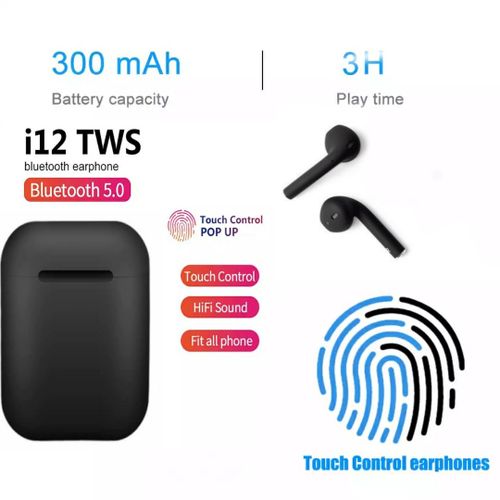 I12 tws sans fil compatible avec Samsung iphone hwawie Oppo Infinix nokia...