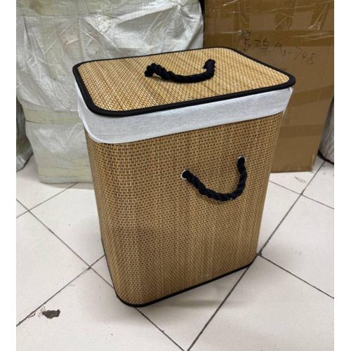 product_image_name-Generic-Panier à Linge Pliable en Bambou Naturel 72L – Élégance & Organisation-2