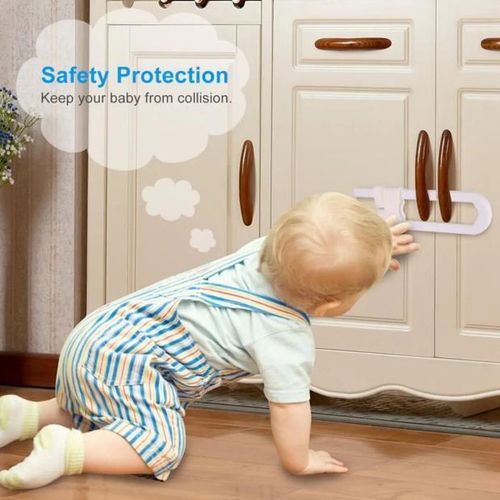 Generic Serrure de sécurité pour armoire réfrigérateur et porte, Protection  main anti-pincement enfant bébé à prix pas cher