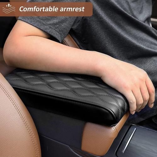 Tapis De Console Centrale De Voiture, Protection De Coussin D'accoudoir  Étanche En Cuir Pu, Couverture De Boîte De Siège De Rangement D'accoudoir  De Quatre Saisons, Accessoires D'intérieur Universels Pour La Plupart Des