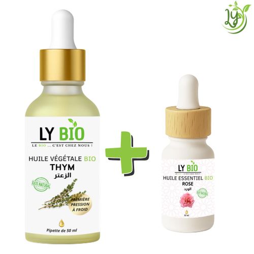 product_image_name-LY BIO-عبوة زيت الزعتر 50 مل - قطارة + زيت الورد العطري 10 مل-1