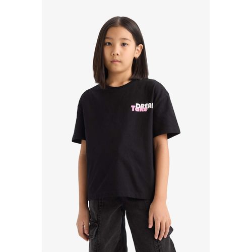 product_image_name-Defacto-تي شيرت للبنات بقصة مريحة وياقة دائرية مطبوع على الظهر-3