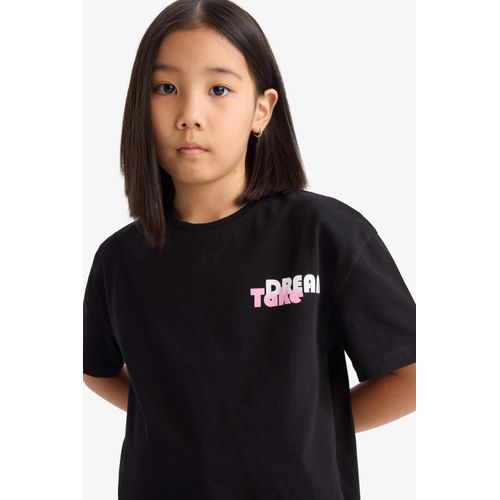 product_image_name-Defacto-تي شيرت للبنات بقصة مريحة وياقة دائرية مطبوع على الظهر-5