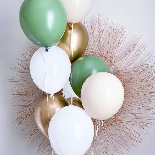 product_image_name-Generic-40 Ballon Vert-Blanc-Gold-Beige 31CM Trés Bonne Qualité décorations anniversaire-1