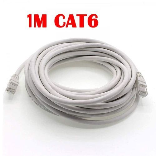 Generic Câble Ethernet RJ45 CAT6 1M pour : ADSL / LAN / Récepteur / TV / PC  / Camera à prix pas cher