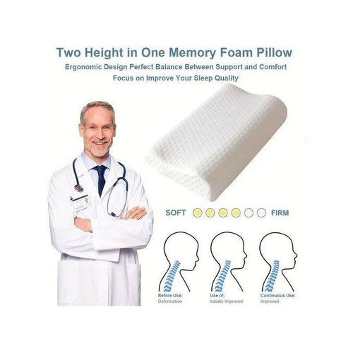 product_image_name-Generic-Oreiller de Soutien Cervical en Mousse à Mémoire Ergonomique, housse amovible lavable-2