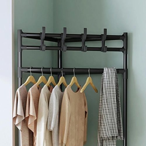 product_image_name-Generic-Étagère d'angle murale simple adaptée aux chambres, rangement d'objets en métal de couleur unie et détachable, pour le salon-4