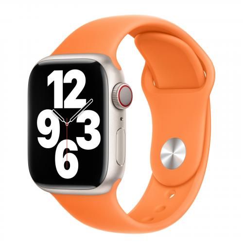 Bracelet Orange pour Apple Watch Series 3 & 2 & 1 38mm simple mode en cuir  véritable motif de montre