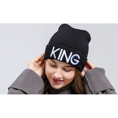 Generic Bonnet tricoté style KING chapeau chaud en laine pour hommes et  femmes à prix pas cher