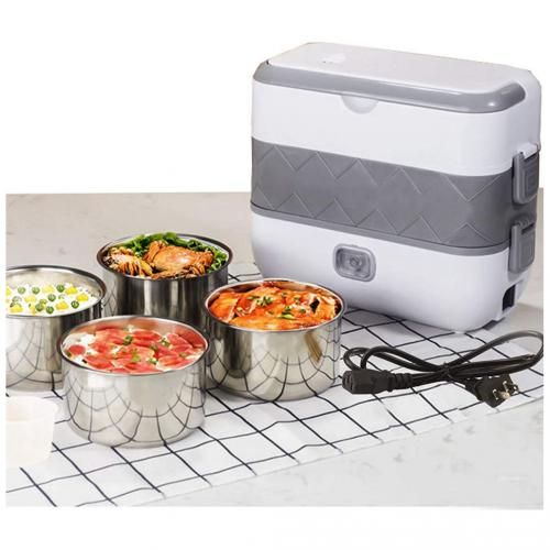 Cooking Boîte à déjeuner électrique portable 2 couches Avec 4 Bols En Acier  Inoxydable 2L/200W à prix pas cher