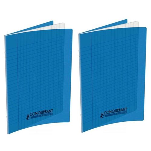 product_image_name-Conquerant-2 Cahiers polypro couverture plastifié Grand format 90g-96pages-21x29,7-Bleu-1