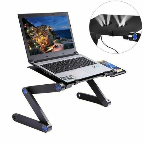 Generic support pc ordinateur portable PC Pliant Table Laptop ajustable avec  ventilation à prix pas cher