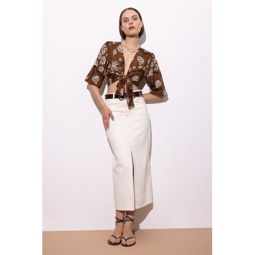 Defacto Jupe en denim coupe Long Fit collection Special Blanc a prix pas cher Jumia Maroc