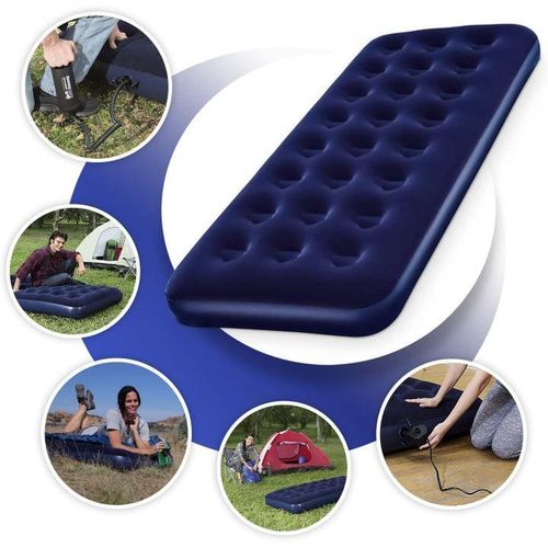 product_image_name-Generic-Matelas Gonflable Double Ultra - Confort - Tapis de Couchage Portable et Pliable 60cm*180cm pour Camping-6