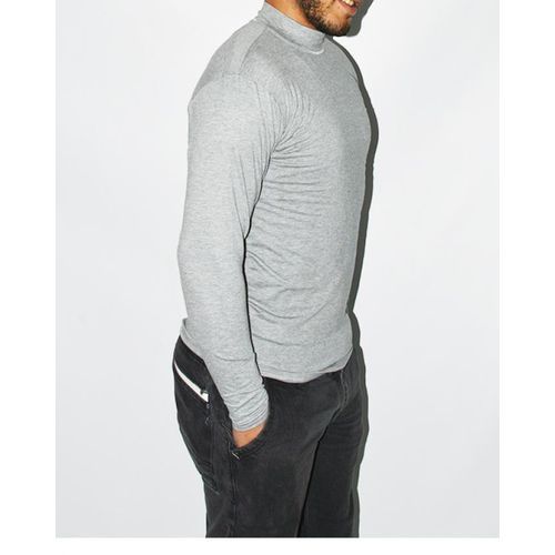 product_image_name-Generic-Sous-pull pour Homme col montant thermique slim fit Gris Clair-2