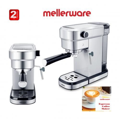 Mellerware Cafetière Machines à Café Expresso MAKER CM1351, 1350w 20 bars-2ans de garantie