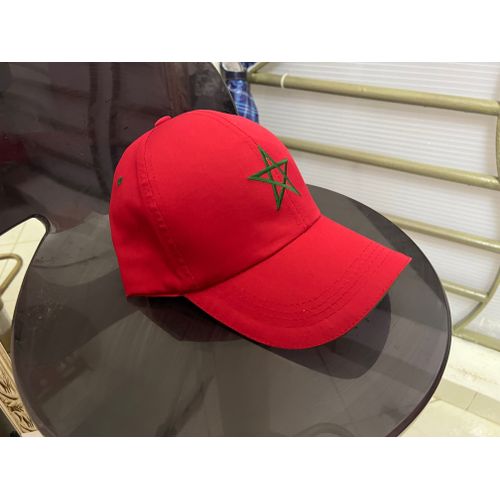 Generic Casquette ROUGE avec broderie étoile MAROC à prix pas cher