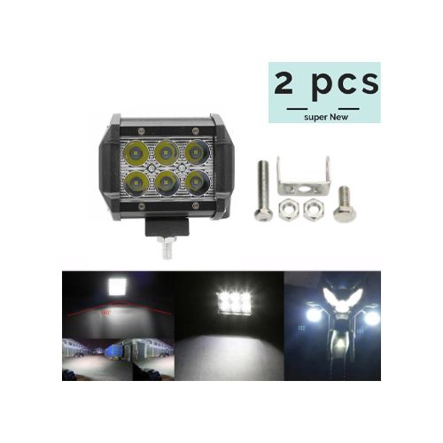 Generic *// 2 piéce Lampe de travail pour voiture, 6 LED , barre lumineuse  pour véhicule tout-terrain, camion, bateau à prix pas cher