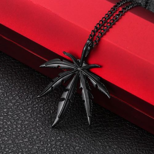 product_image_name-Generic-Collier marijuanas en feuille de chanvre en acier inoxydable hommes et femmes-8