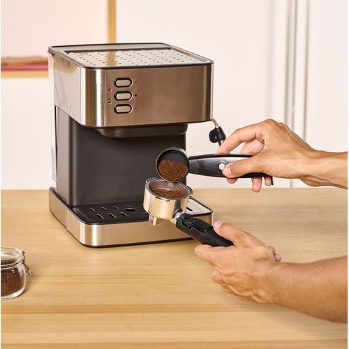 Elite Cafetière 1,6L Machine à café expresso et cappuccino 20Bar 850W Acier  inoxydable à prix pas cher