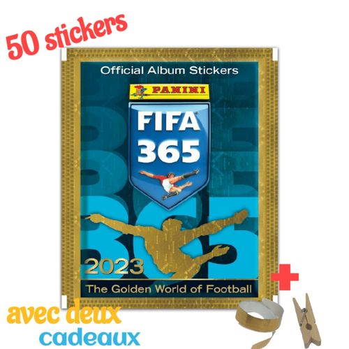 Panini Pincette avec 50 Cartes autocollant FIFA 365 officiel 2023